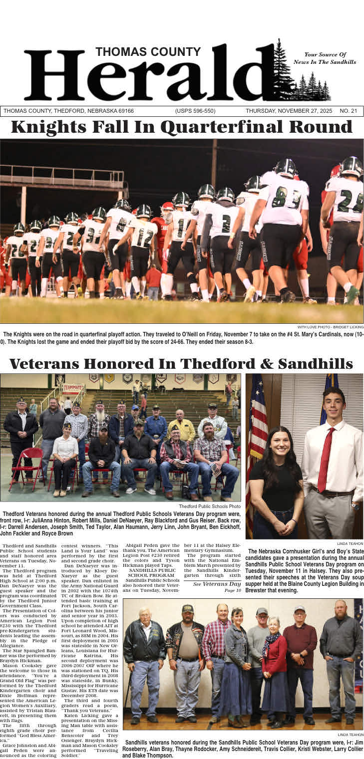 Thedford Front Page Colored Layout 1